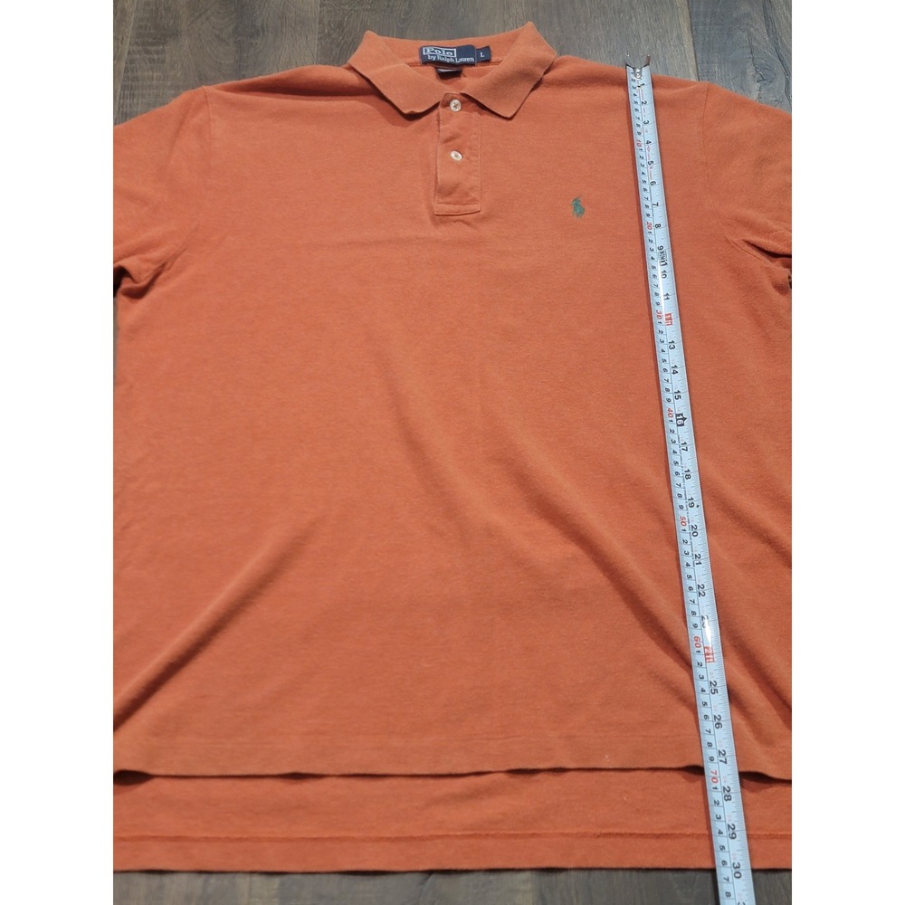 Polo Ralph Lauren Mens Large Burnt Orange Short Sleeve Pony Logo Polo Shirt L